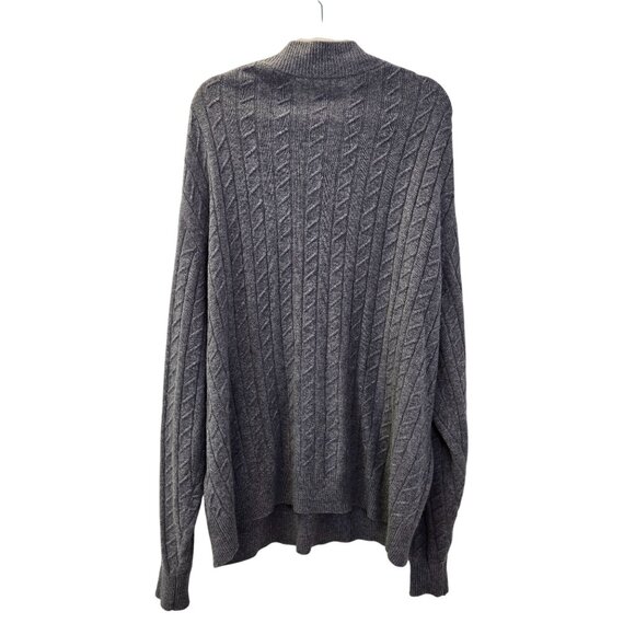 Peter Millar Wool & Cashmere Blend Cable Knit Quarter Zip Sweater Size 2X Tall - Picture 2 of 8